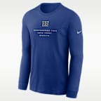 New York Giants Team Issue Men's Nike Dri-FIT NFL Long-Sleeve T-Shirt