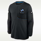 Detroit Lions Sideline Coach Men's Nike Dri-FIT NFL Long-Sleeve Top