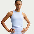 Nike One Fitted korte tanktop met Dri-FIT voor dames