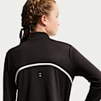 Haut à manches longues et demi-zip Dri-FIT Nike Tempo pour pré-ado (fille)