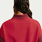 Nike Studio Fleece Medium Weight Women's Oversized 1/4-Zip Cropped Top