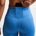 Shorts de ciclismo de tiro alto de 20 cm sin costura frontal para mujer Nike Universa