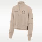 Florida State Neutral Stance Collection Phoenix Women's Nike College Oversized Cropped 1/4-Zip Crew