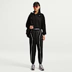 Nike Studio Fleece Medium Weight Women's Oversized 1/4-Zip Cropped Top