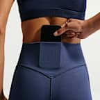 Leggings de cintura alta sin costura delantera de largo completo para mujer Nike Universa