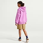 Μπλούζα με κουκούλα και φερμουάρ σε όλο το μήκος σε φαρδιά γραμμή Nike Sportswear Club Fleece για μεγάλα παιδιά