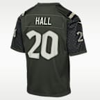 Jersey Nike de la NFL Game para niños talla grande Breece Hall New York Jets colección Rivalries