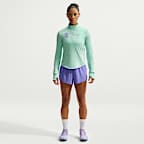 Playera de correr Dri-FIT con protección contra los rayos UV y medio cierre para mujer Nike Swift