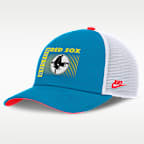 Boston Red Sox Neon 90s Rise Men's Nike Dri-FIT MLB Trucker Adjustable Hat