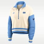 North Carolina Legacy Women's Nike College Cropped Oversized 1/4-Zip Crew
