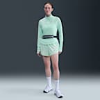 Shorts de correr Dri-FIT de tiro medio con forro de ropa interior para mujer Nike Tempo