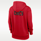 Cincinnati Reds Authentic Collection City Connect Women's Nike Therma MLB Pullover Hoodie