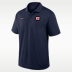Polo universitario Nike Dri-FIT para hombre Auburn Primetime Victory Plus