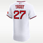Jersey Nike Dri-FIT de la MLB Elite para hombre Mike Trout Los Angeles Angels