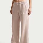 Nike Studio Fleece Medium Weight Women's Mid-Rise Wide-Leg Trousers