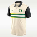 Polo universitario Nike Dri-FIT para hombre Oregon Vapor Primary Logo