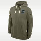 Carolina Panthers Salute to Service Sideline Dominant Force Men's Nike Dri-FIT NFL Pullover Hoodie