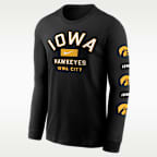 Playera de manga larga universitaria Nike para hombre Iowa Campus Classic Location