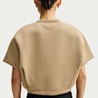 Nike Pregame Fleece Oversize-Top mit verkürztem Schnitt (Damen)