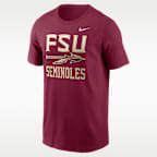 Playera universitaria Nike para hombre Florida State Primetime Logo Mantra