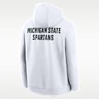 Sudadera con gorro sin cierre universitaria Nike para hombre Michigan State Club Basketball 2-Hit