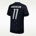 Jersey de futbol Nike Dri-FIT de Brenden Aaronson del USMNT visitante 2026 Stadium para hombre