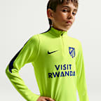 Atlético Madrid Strike Nike Dri-FIT kötött felső futballedzéshez nagyobb gyerekeknek