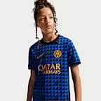 Inter Milan Nike Dri-FIT fotballoverdel for oppvarming til store barn (hjemmedrakt)