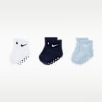 Nike Baby Swoosh Ankle Gripper Socks (3-Pairs)