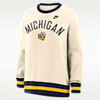Michigan Legacy Women's Nike College Oversized Pullover Crew