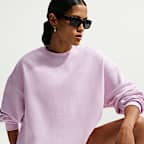 Maglia a girocollo oversize Nike Studio Fleece Medium Weight – Donna