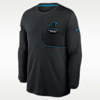Carolina Panthers Sideline Coach Men's Nike Dri-FIT NFL Long-Sleeve Top