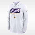 Minnesota Vikings Sideline Men's Nike Dri-FIT NFL Long-Sleeve Hooded Top