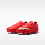 Tacos de futbol para terreno firme de corte low para niños grandes Nike Jr. Mercurial Vapor 17 Pro