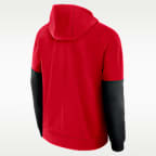Sudadera con gorro universitaria Nike Therma-FIT con cierre completo para hombre Georgia Primetime