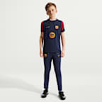 F.C. Barcelona Strike Older Kids' Nike Football Dri-FIT Short-Sleeve Top