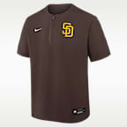 San Diego Padres Authentic Collection Men's Nike Dri-FIT MLB 1/4-Zip Short-Sleeve Windshirt