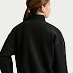 Nike Sportswear Studio Fleece Oversize-Oberteil mit Viertelreißverschluss (ältere Kinder, Mädchen)