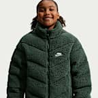 Chamarra acolchada Therma-FIT holgada para niños talla grande Nike Sportswear