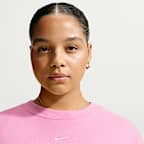Sudadera de cuello redondo oversized para mujer (talla grande) Nike Studio Fleece Medium Weight