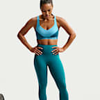 สปอร์ตบราผู้หญิงแบบปรับได้เสริมฟองน้ำ Nike Indy High Support