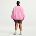 Sudadera de cuello redondo oversized para mujer (talla grande) Nike Studio Fleece Medium Weight