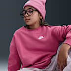 Sudadera oversized para niños talla grande Nike Sportswear Club Fleece