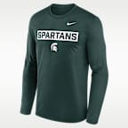 Michigan State Primetime Legend 2-Hit Men's Nike Dri-FIT College Long-Sleeve T-Shirt