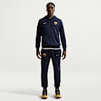 Felpa pullover da calcio in French Terry con cappuccio Nike FC Barcelona Club – Uomo