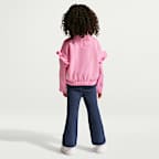 Conjunto de leggings acampanados y sudadera de cuello redondo con volantes infantil Nike