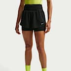 Shorts de correr de malla Dri-FIT 2 en 1 para mujer Nike Flow