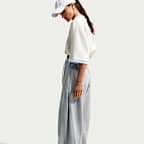 Nike Studio Fleece Medium Weight Women's Loose Pleated Press-Stud Trousers
