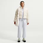 Pants oversized de tiro alto con dobladillo para mujer Nike Studio Fleece Medium Weight