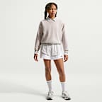Nike Sportswear Studio Sudadera de cuello redondo y ajuste cuadrado de tejido Fleece - Niña